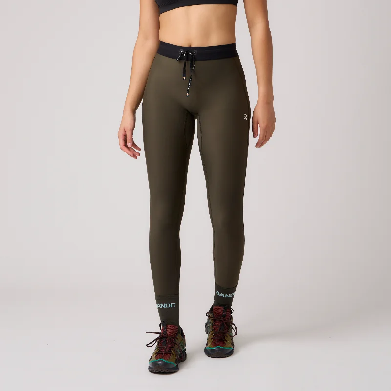 Women's Tight Trousers with Rhinestone Embellishments in Silver for a Sparkly LookSoftSpeed™️ Cold Weather Run Tight - Women's, Olive