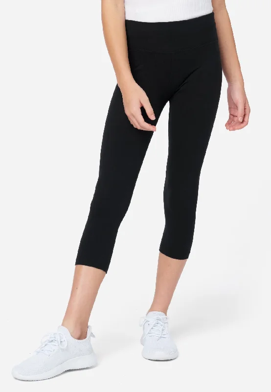 High - Waisted Women's Leather Tight Trousers in Black for a Rock - Chic LookCrop Leggings