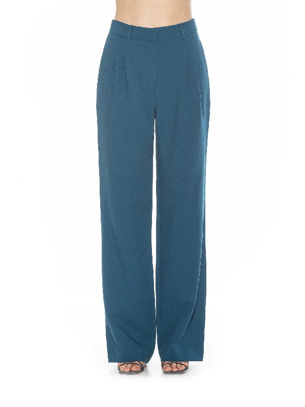 Women's Fleece - Lined Tight Trousers in Dark Blue for Warmth in Cold WeatherEllie Pant