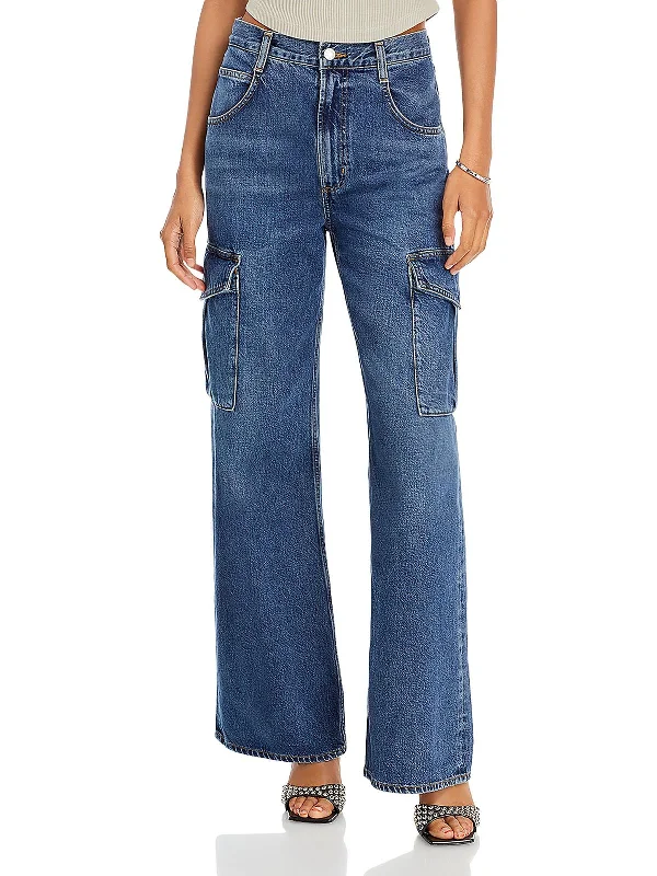 Mom jeans for a nostalgic and casual lookMinka Womens High Rise Denim Cargo Jeans