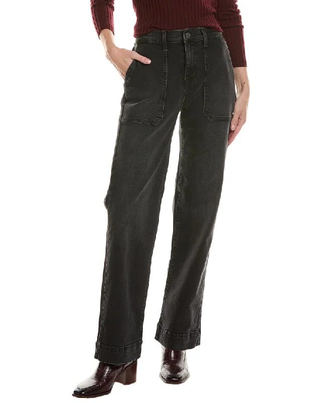 Plus Size Women's Stretch Cotton Tight Trousers in Navy for Comfortable Everyday WearModern American Farrah Salem Black Utility Jean