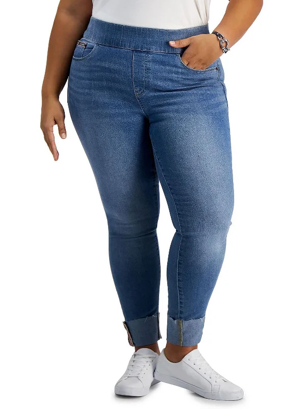 Jeggings women jeans combining the comfort of leggings and style of jeansPlus Womens High Waist Cropped Ankle Jeans