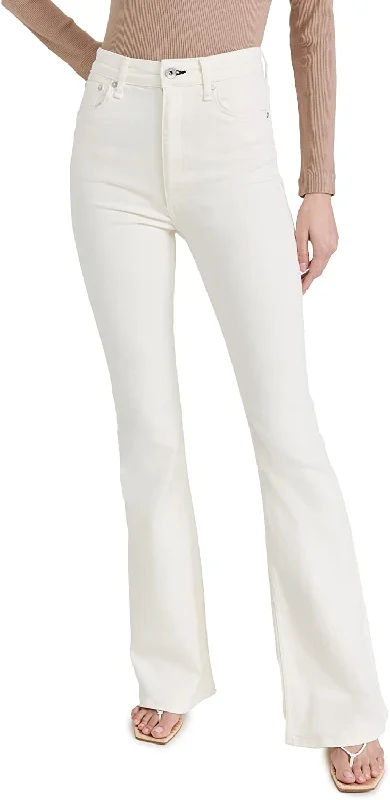 Acid - wash women jeans with a retro finishrag & bone Women's ICON Casey High-Rise Flare Jeans