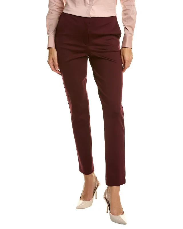 Women's Velvet Tight Trousers in Burgundy for a Luxurious and Elegant AppearanceTheory Tennyson Pant