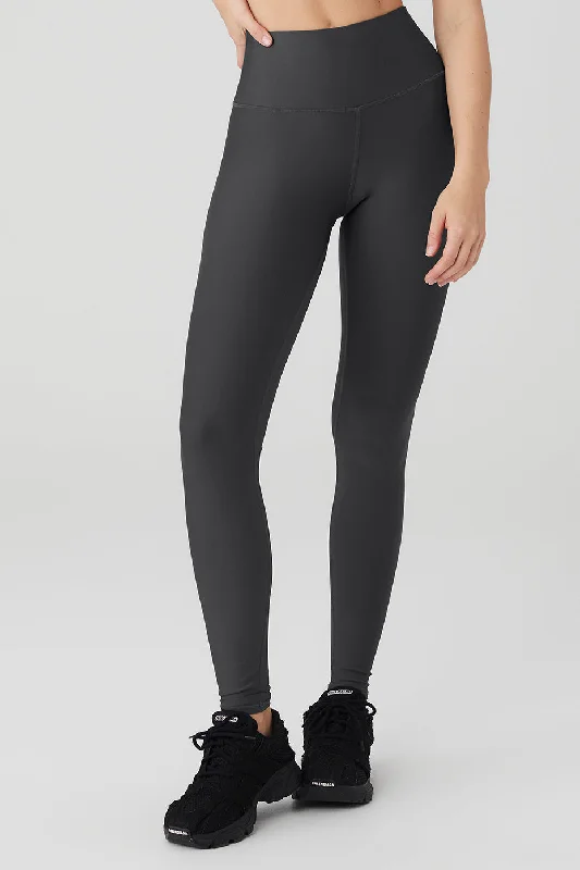 Women's Tight Trousers with Rhinestone Embellishments in Silver for a Sparkly LookHigh-Waist Airlift Legging - Anthracite