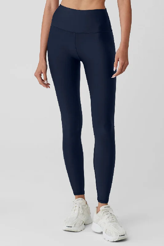 Plus Size Women's Sheer Tight Trousers in Nude for a Subtle and Stylish StatementHigh-Waist Airlift Legging - Navy