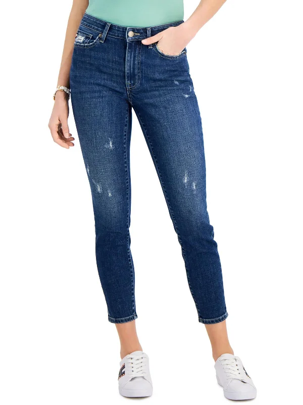 Cargo women jeans with multiple pockets for added functionalityWomens Denim Curvy Ankle Jeans