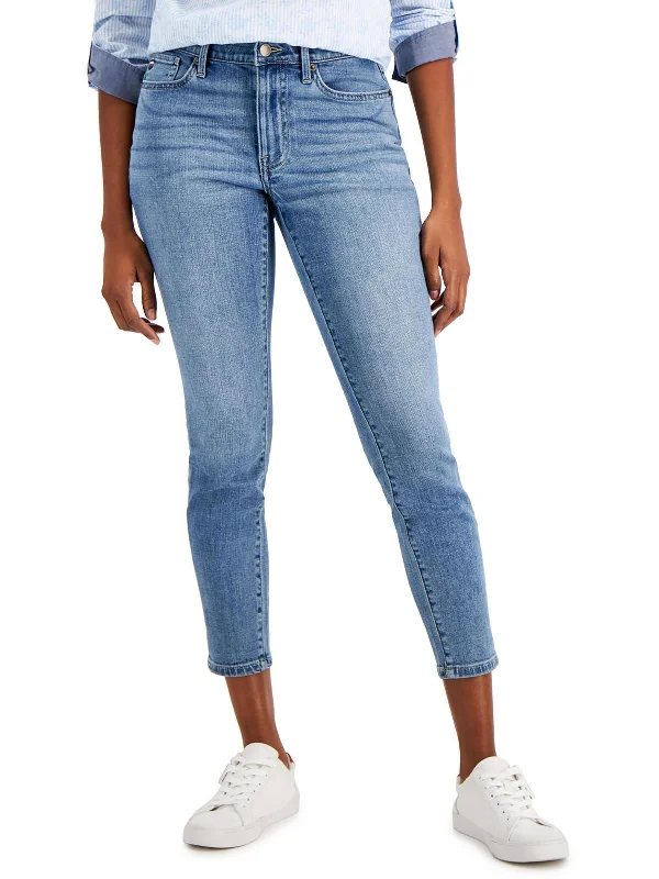 Straight - leg women jeans with a classic and timeless appealWomens High Rise Cropped Ankle Jeans