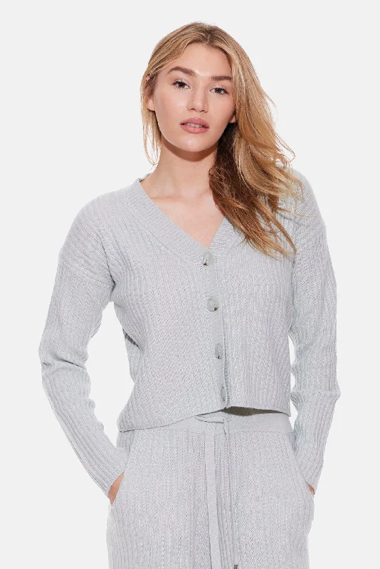 maternity women cardigan for expecting momsBeatrice Ribbed Cardigan Geyser