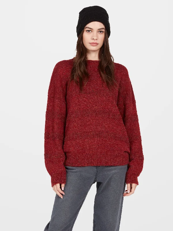 cropped women cardigan to pair with high - waisted jeansCabability Sweater - BURGUNDY