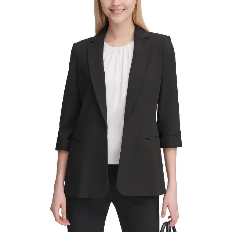 Women's Slim - Fit Blazers in Charcoal Gray for a Professional AppearanceCalvin Klein Womens Suit Separate Office Wear Open-Front Blazer