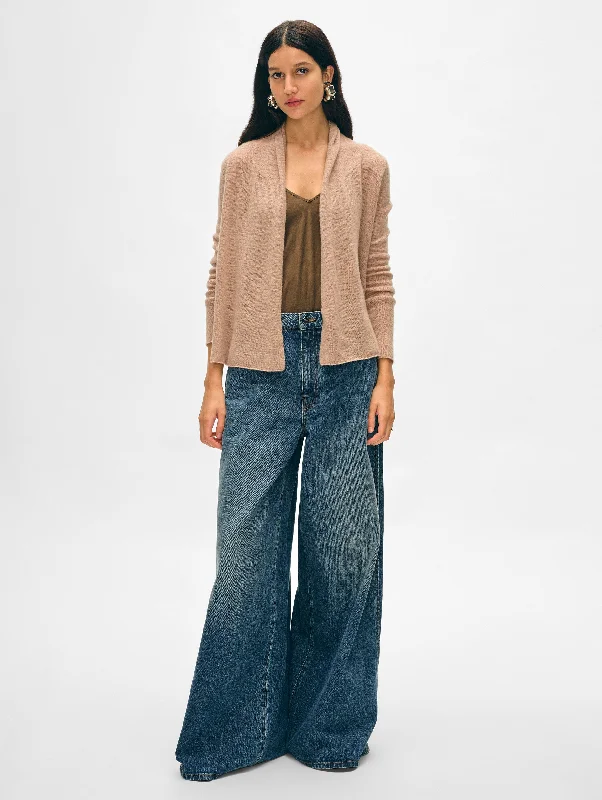 cropped women cardigan to pair with high - waisted jeansCashmere Mini Trapeze Cardigan