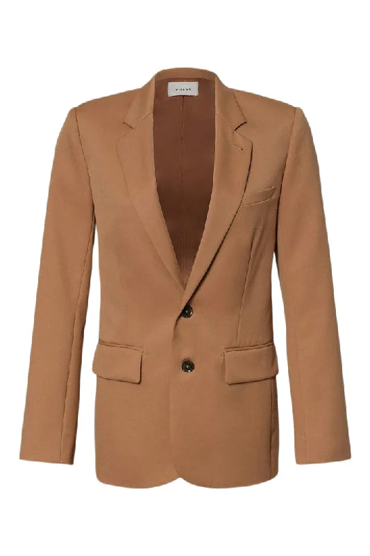 Double - Breasted Women's Polyester Blazers in Bright Colors for a Fun StyleFrame Denim Every Day Blazer in Light Camel