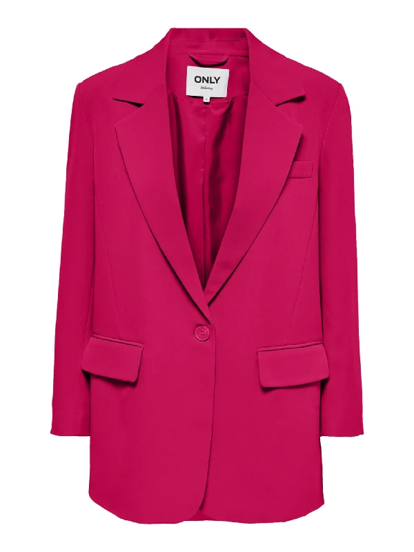 Plus Size Women's Military - Inspired Blazers with Gold Accents for a Bold LookLana-Berry Oversized Blazer - Love Potion