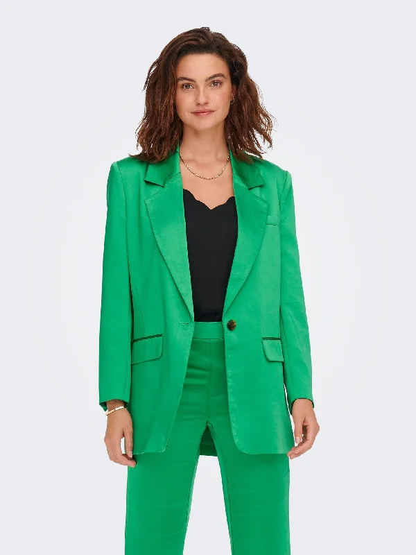 Women's Peplum Blazers in Emerald Green for a Stylish Work AttireLana-Mayra Blazer - Jolly Green