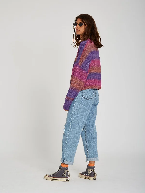 cropped women cardigan to pair with high - waisted jeansNeon Signs Sweater - Multi