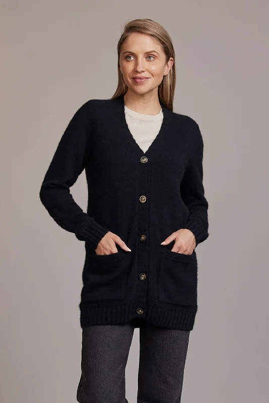 hooded women cardigan for added warmth and styleRidge Patch Cardigan