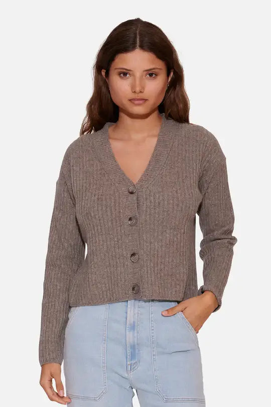 boyfriend style women cardigan for a relaxed fitBeatrice Ribbed Cardigan Rocky Mountain