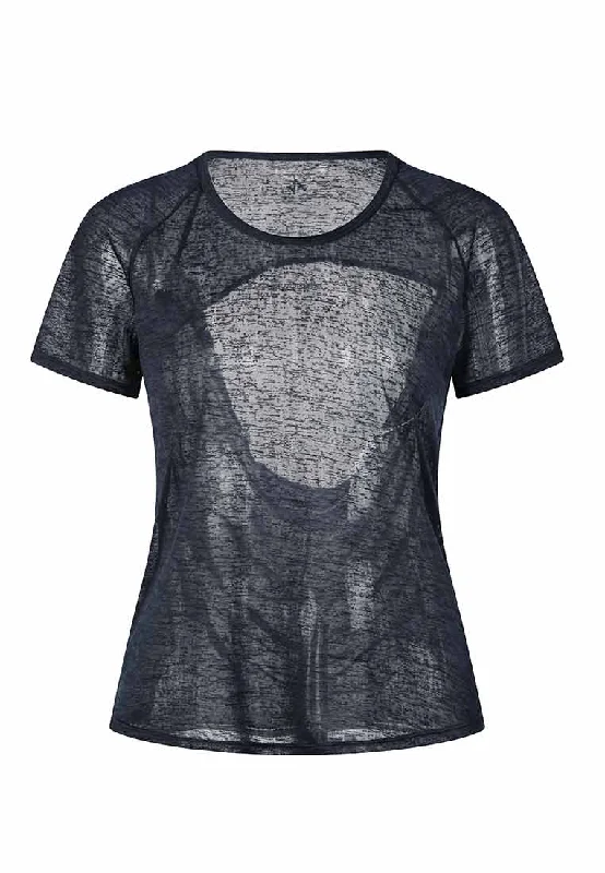 Plus Size Women T Shirt for a Comfortable and Flattering FitGo Anywhere Open-back Sheer Tee