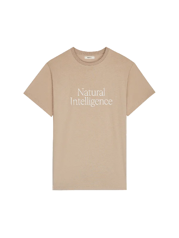 Graphic Print Women T Shirt for a Trendy StatementWomens 365 Natural Intelligence T-Shirt—mirage beige