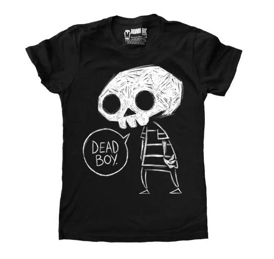 Distressed Women T Shirt with a Laid - Back AestheticDead Boy Women Tshirt