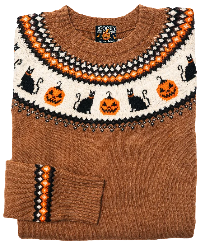 Open - Front Women's Cardigan - Style Mohair SweatersCat-O-Lantern Sweater