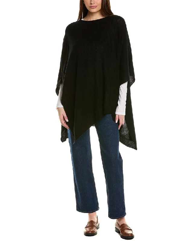 Hooded Women's Fleece - Lined Sweaters for WinterBruno Magli Wool & Cashmere-Blend Poncho