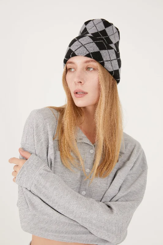 Hooded Women's Fleece - Lined Sweaters for WinterCaroline Argyle Beanie