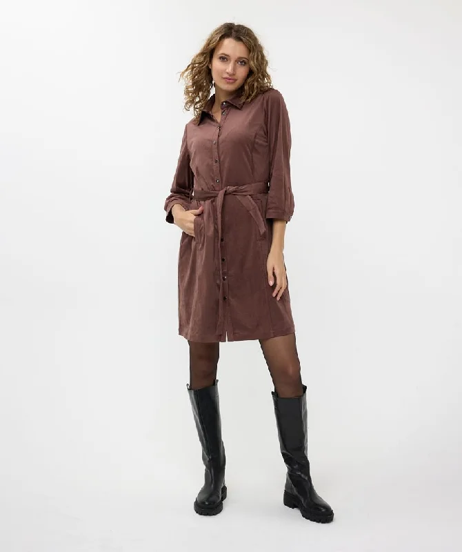 Mock Neck Women's Alpaca Wool Sweaters in Earth TonesEsqualo Chocolate Suedien Dress