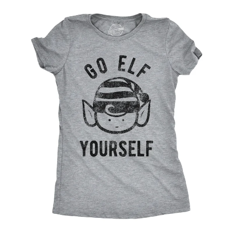 Crop Top Women T Shirt to Pair with High - Waisted BottomsGo Elf Yourself Women's T Shirt