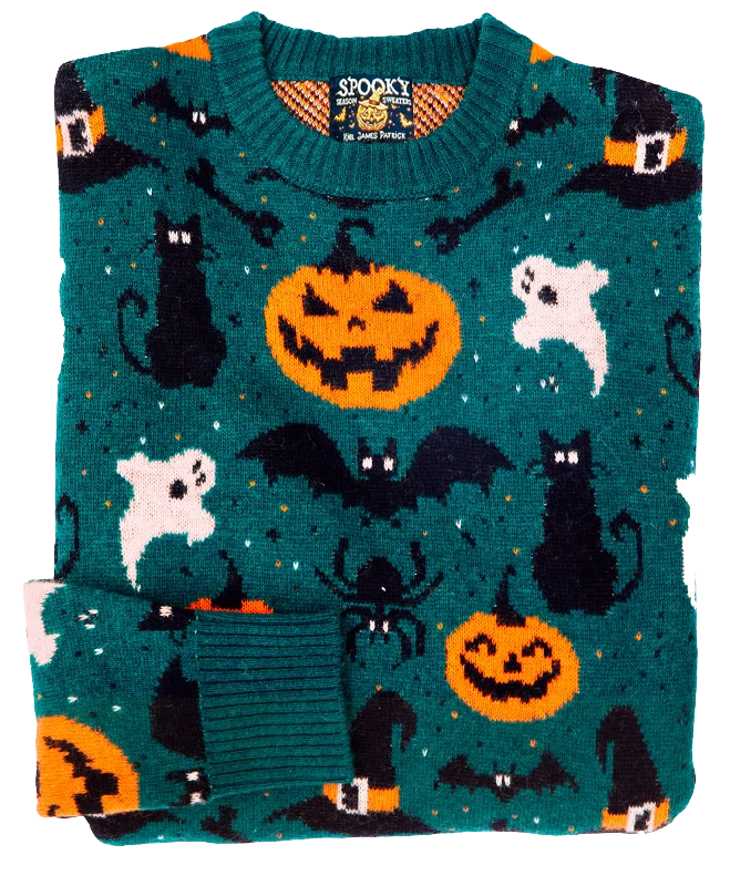 Plus Size Women's Embroidered Sweaters in Ethnic StylesThe Spooktacular Sweater