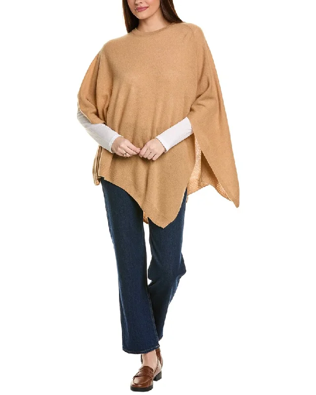 V - Neck Women's Ribbed Wool Sweaters for FallPhenix Cashmere Poncho