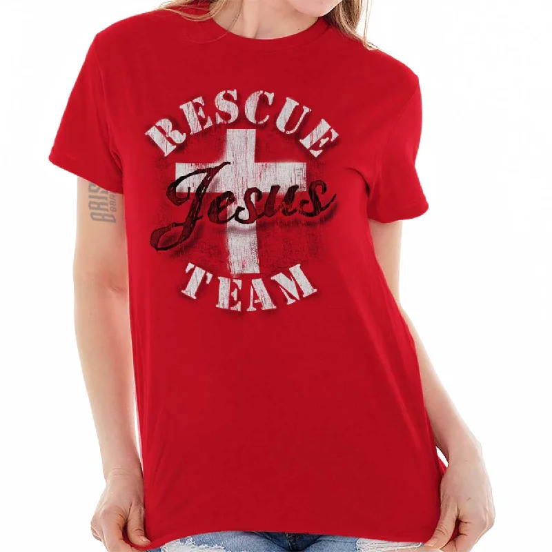 Long Sleeve Women T Shirt for Cooler WeatherRescue Team T Shirt