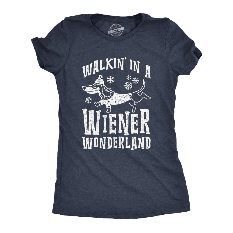 Sleeveless Women T Shirt for Summer ComfortWalkin In A Wiener Wonderland Women's T Shirt