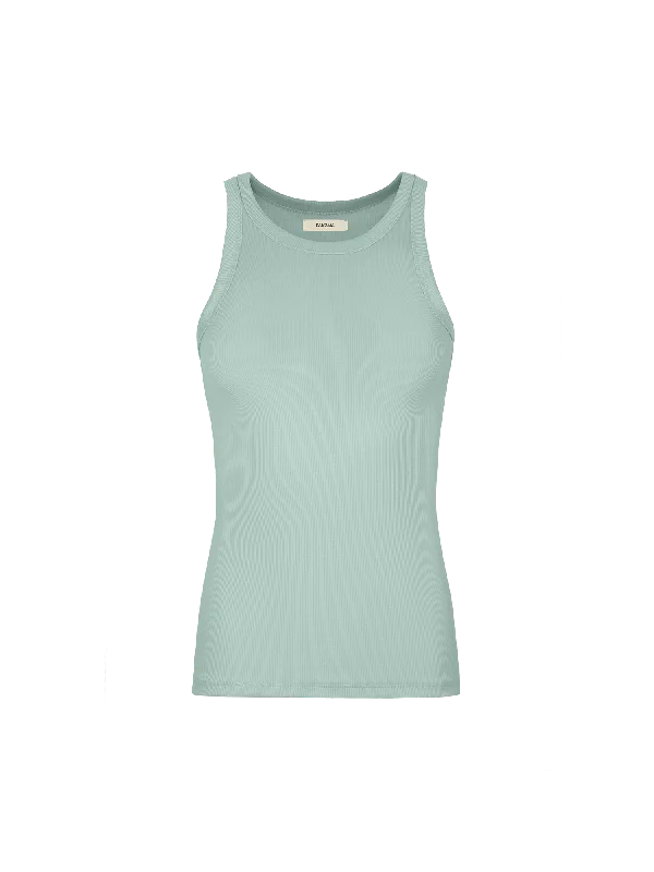 V - Neck Women T Shirt to Enhance the NecklineWomen's 365 Lightweight Rib Tank Top—eucalyptus blue