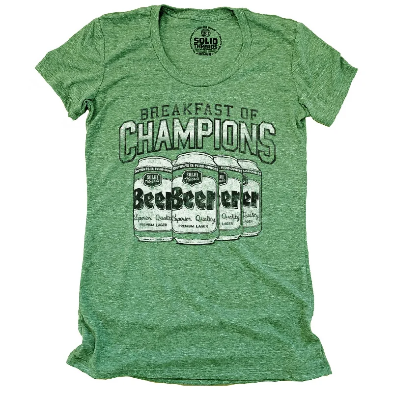 Sequined Women T Shirt for a Sparkly Night OutWomen's Breakfast of Champions T-Shirt