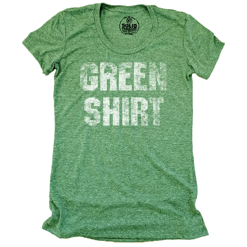 Striped Women T Shirt in a Classic PatternWomen's Green Shirt T-Shirt