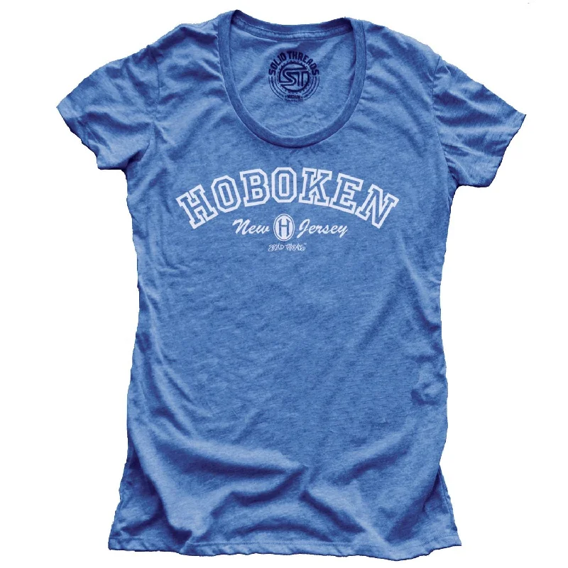 Embroidered Women T Shirt with Intricate DetailsWomen's Hoboken Collegiate T-shirt