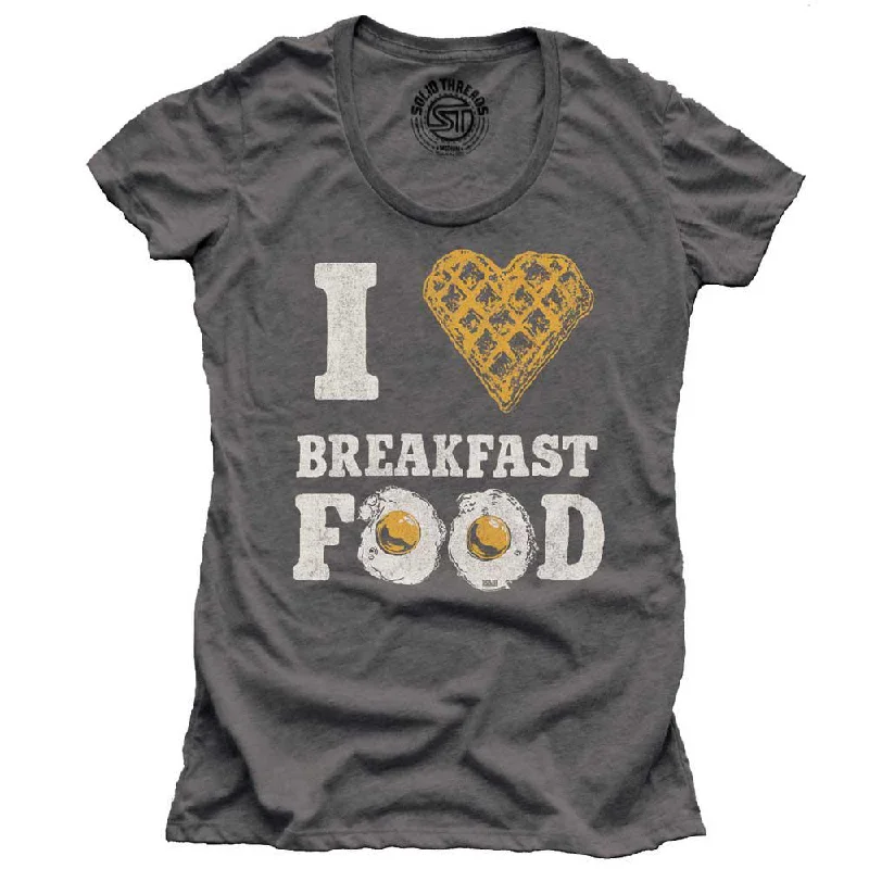 Striped Women T Shirt in a Classic PatternWomen's I Heart Breakfast Food T-shirt