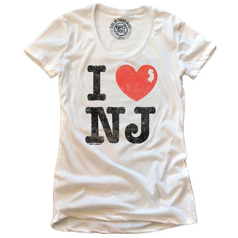 Graphic Print Women T Shirt for a Trendy StatementWomen's I Heart NJ T-shirt