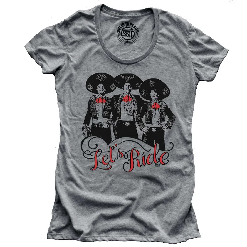 Long Sleeve Women T Shirt for Cooler WeatherWomen's Let's Ride T-shirt