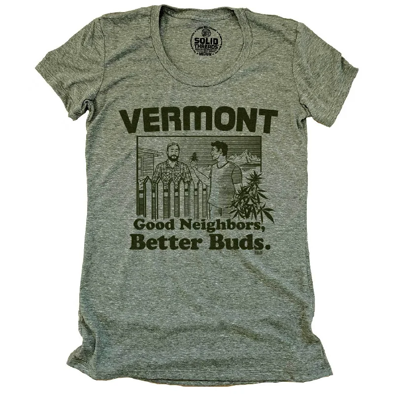 Tie - Dye Women T Shirt with a Bohemian VibeWomen's Vermont Better Buds T-shirt