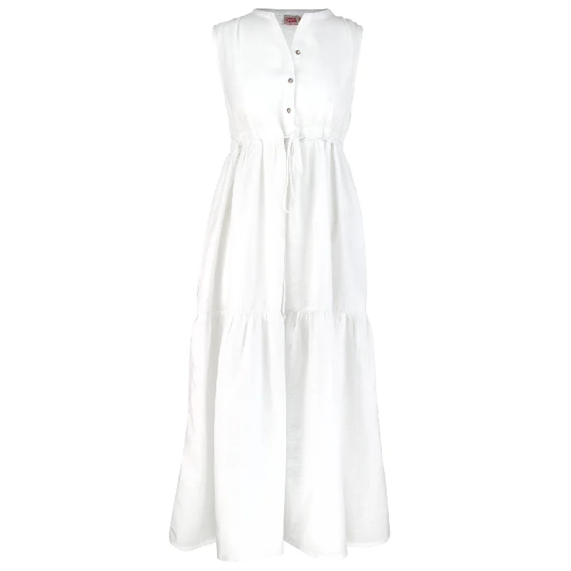 Wrap - Style Women Dress with Adjustable Fit for All Body TypesCharlotte White Tiered Dress