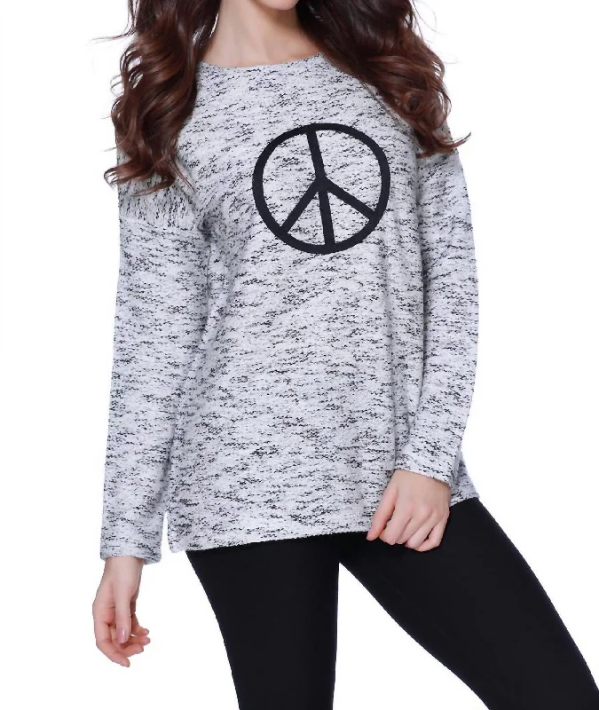 Sleeveless Women's Silk Blend Sweater Dresses for a Sophisticated LookPeace Pullover In Blackwhite (A/s)