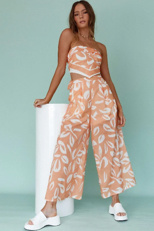 Backless Women Dress for a Sexy and Alluring Look at Evening EventsRandi Wide Leg Pants Leaf Print Mango