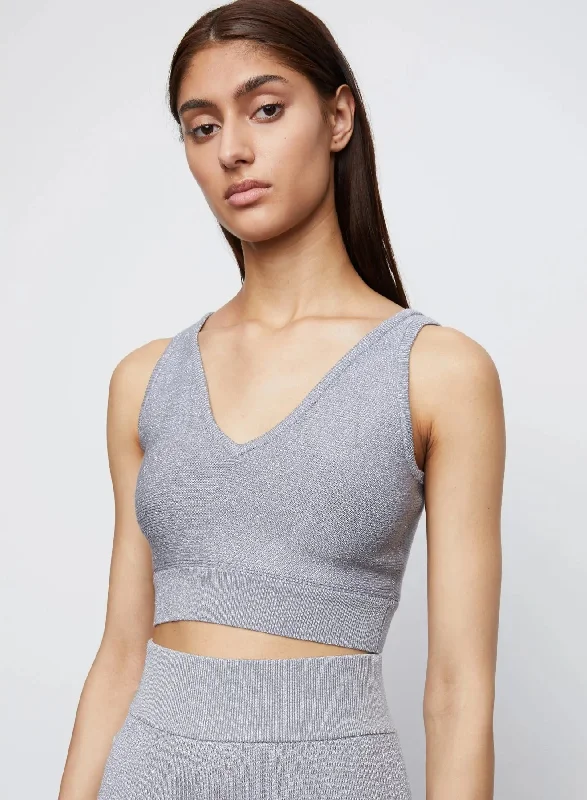 Mock Neck Women's Angora Blend Sweater Dresses in Solid ColorsStella V Neck Sweater Tank in Silver