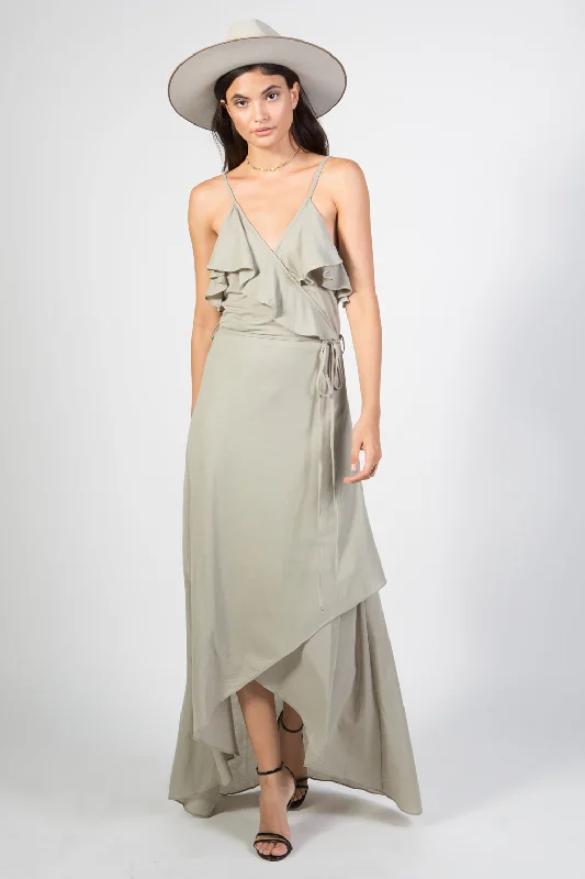 Sheath Women Dress with a Tailored Fit for a Professional LookWoven Maxi Dress with Plunging Neckline