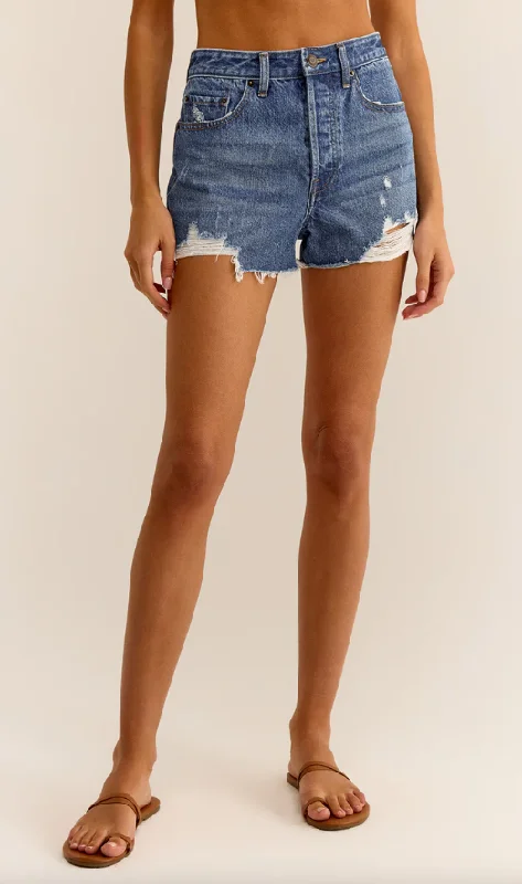 Women's Printed Geometric Patterned Shorts in Bright Colors for a Statement LookZ Supply Classic Hi-Rise Denim Short - Final Sale 40% off in cart