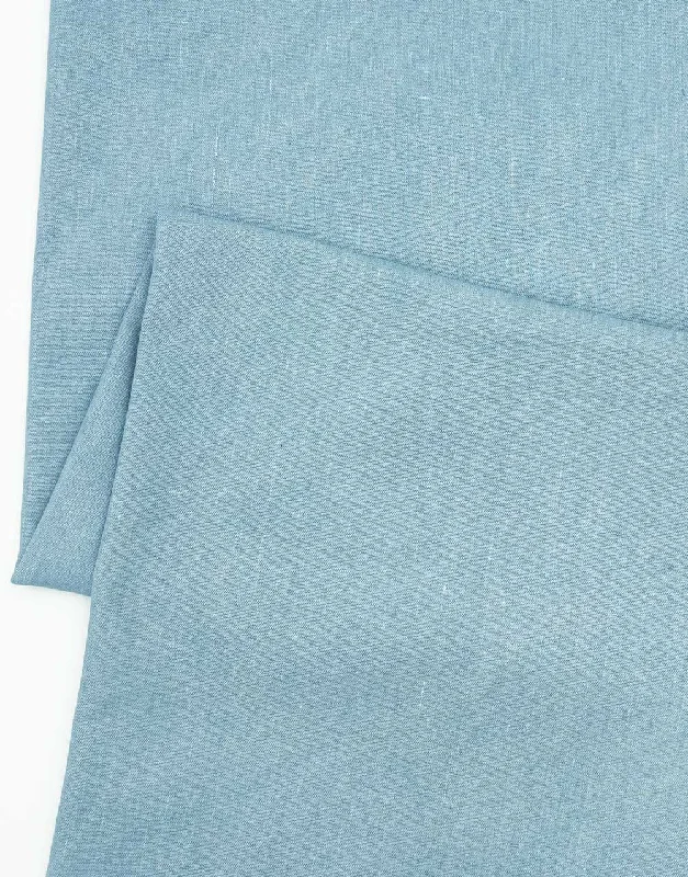 Light Blue Washed Denim Medium Weight Fabric