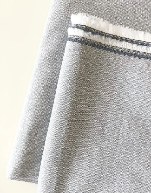 Light Grey Yarn Dyed Cotton Chambray Fabric